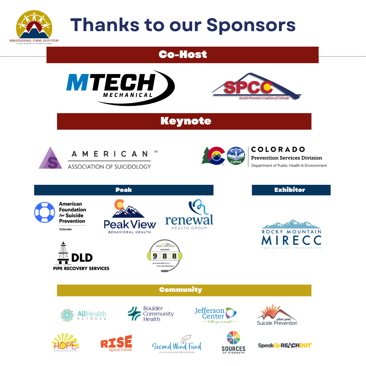 BTD Thank you to our Sponsors - 2024